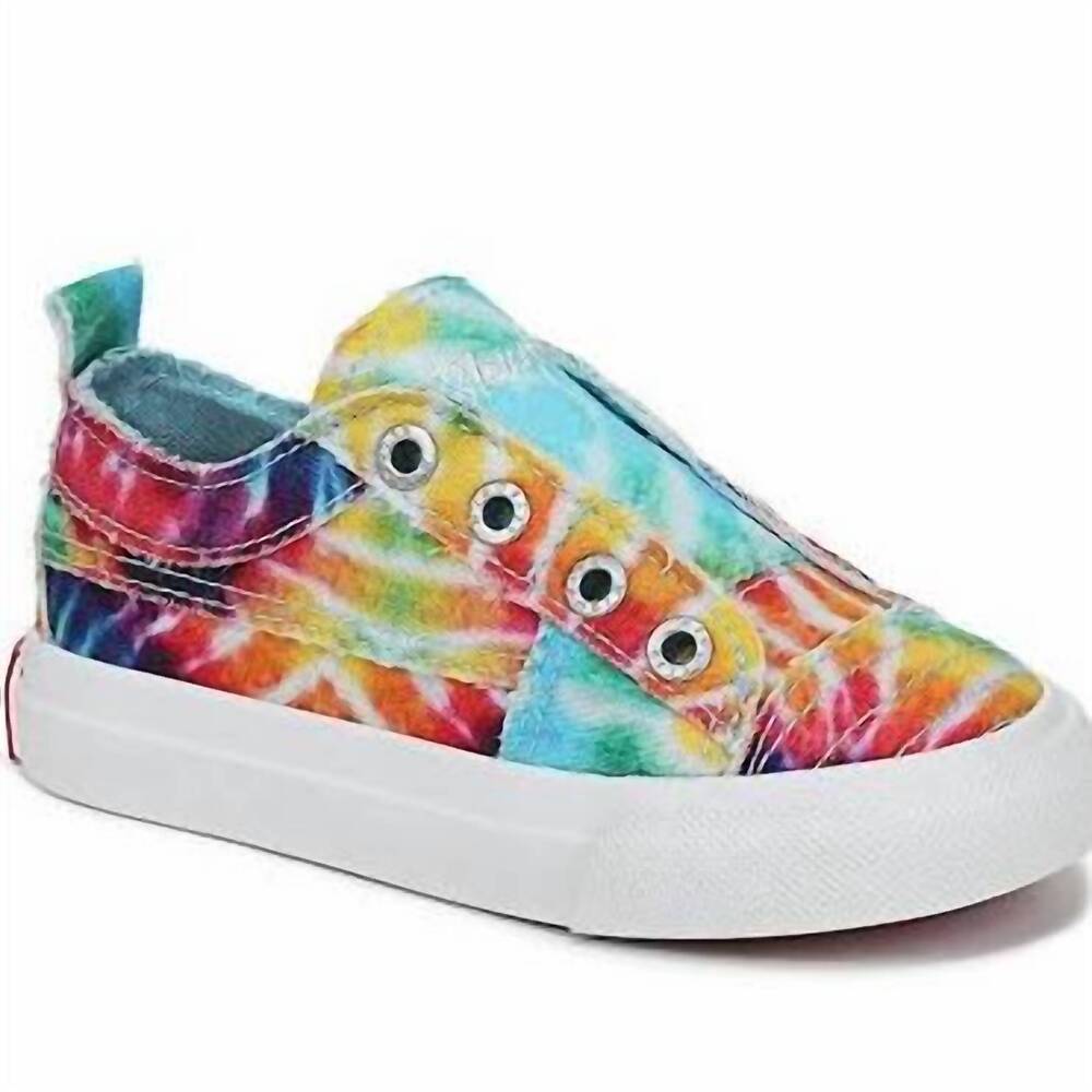 NEW BLOWFISH kid's play sneaker in rainbow tie die